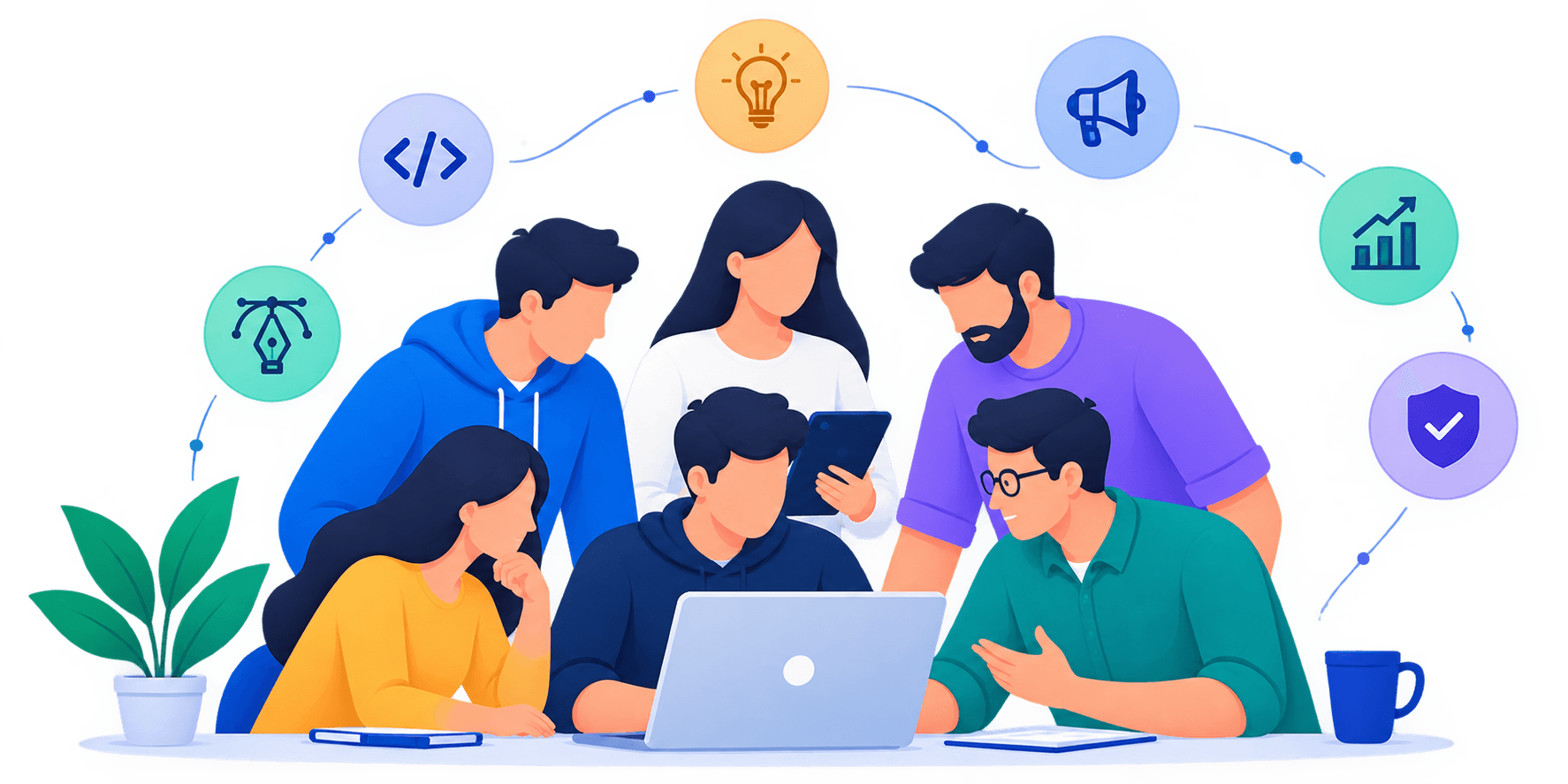 Cinute InfoMedia team collaborating together